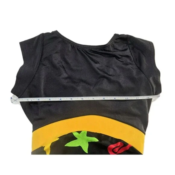 Body Wrappers Vintage 80s Open Back Unitard Biketard Leotard Dance Size Preteen